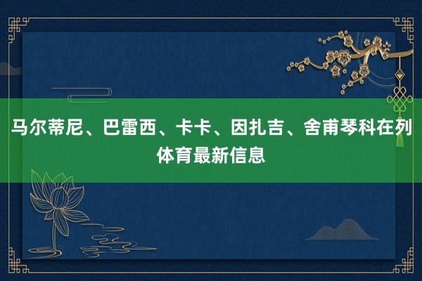 马尔蒂尼、巴雷西、卡卡、因扎吉、舍甫琴科在列体育最新信息