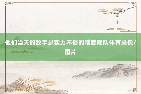 他们当天的敌手是实力不俗的喀麦隆队体育录像/图片