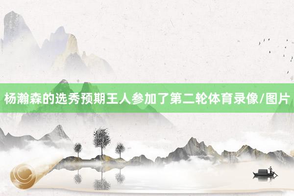 杨瀚森的选秀预期王人参加了第二轮体育录像/图片