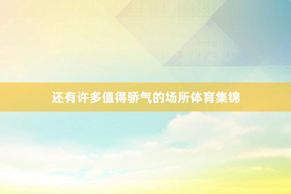 还有许多值得骄气的场所体育集锦