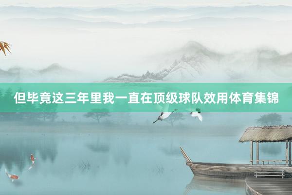 但毕竟这三年里我一直在顶级球队效用体育集锦