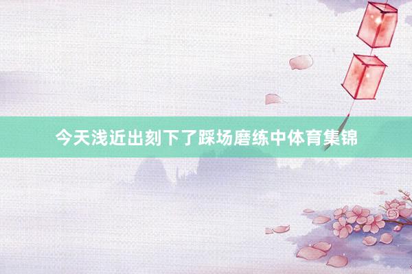 今天浅近出刻下了踩场磨练中体育集锦