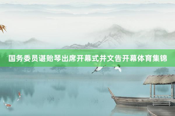 国务委员谌贻琴出席开幕式并文告开幕体育集锦