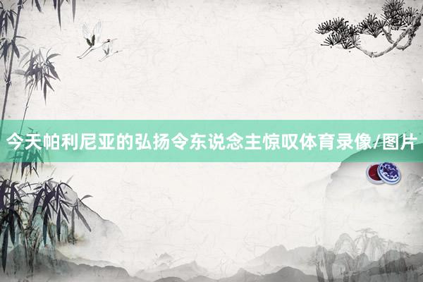 今天帕利尼亚的弘扬令东说念主惊叹体育录像/图片