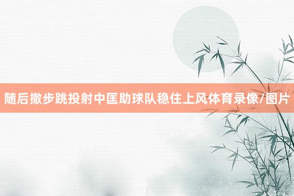 随后撤步跳投射中匡助球队稳住上风体育录像/图片
