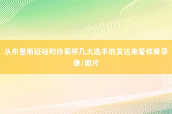 从布里斯班站和协调杯几大选手的发达来看体育录像/图片