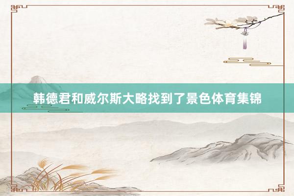 韩德君和威尔斯大略找到了景色体育集锦