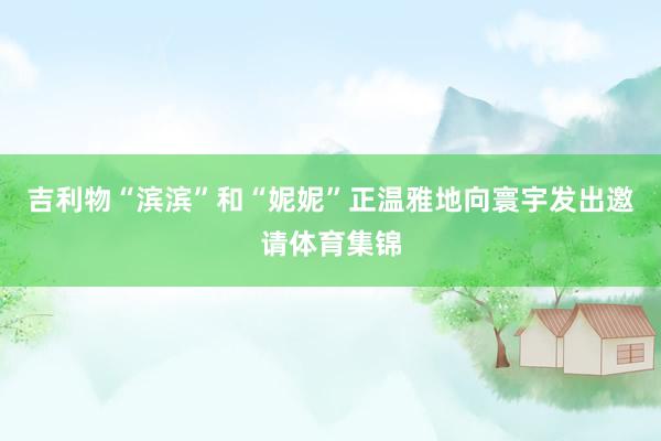 吉利物“滨滨”和“妮妮”正温雅地向寰宇发出邀请体育集锦