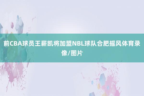 前CBA球员王薪凯将加盟NBL球队合肥摇风体育录像/图片